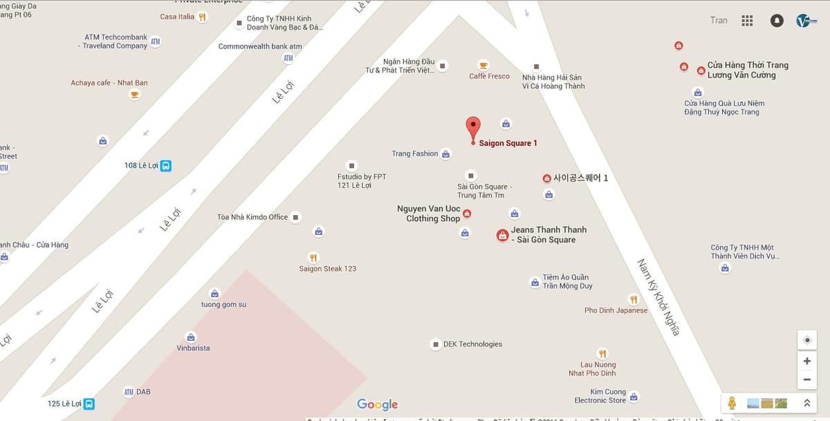 வரைபடம் சைகோன் சதுர