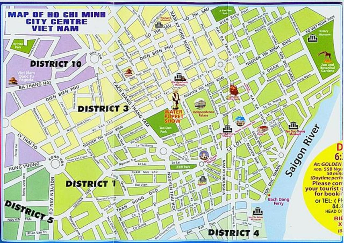 வரைபடம் ஹோ சி மின் நகரம் மையம்